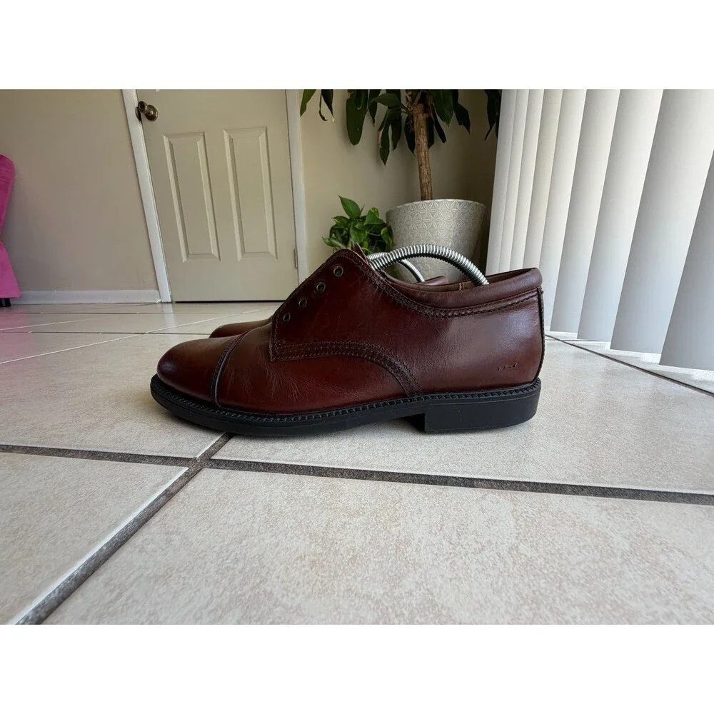 Dockers Men’s Size 12 M Brown Leather Cap Toe Oxford Dress Casual Shoes 090-2219